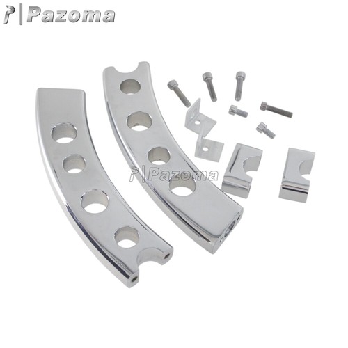 Pair Chrome Handlebar Riser 5-Hole For Boulevard M109R M1800R VZR1800 2006-2019 - Picture 3 of 8