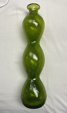 Pilgrim Glass Gurgle Bottle - Green Crackle