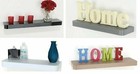 Trent Narrow Floating Display Shelf Kit Wall Mounted Gloss Or Matt 50cm 80cm