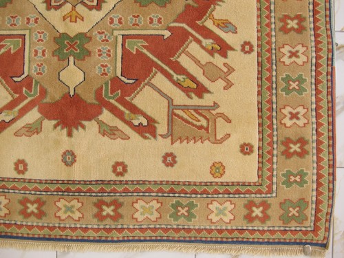 Handmade Vintage Oriental Rug Caucasian Adler Eagle Kazak Wool Area Rug Carpet - Picture 11 of 23