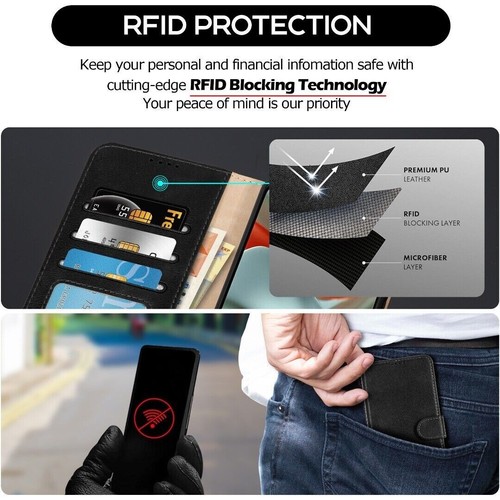 Pour Google Pixel 9/9PROXL Étui Portefeuille Cuir Rfid Aimant Clapet Pied Coque
