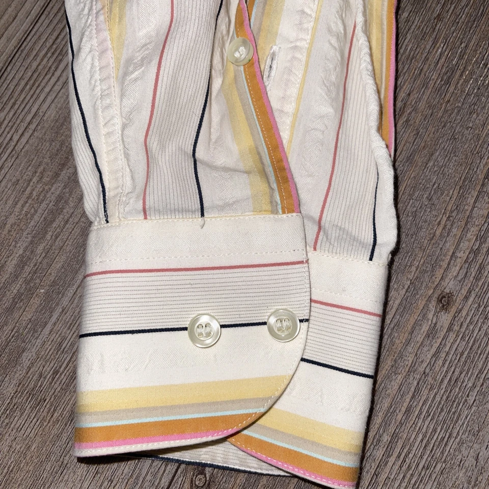 Camisa de vestir St. Croix para hombre talla S manga larga Italia primavera colores abotonados como nueva Foto 4 de 4