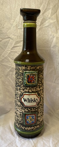 RARE WEST GERMANY 254 WHISKY BOTTLE HANDPAINTED POTTERY DECANTER & POURER - Picture 11 of 24