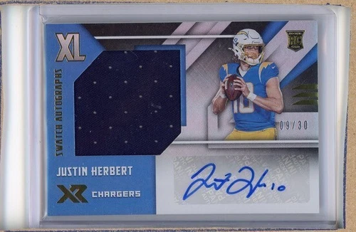 JUSTIN HERBERT 2020 XR XL ROOKIE PATCH AUTO /30