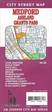 City Street Map of Medford, Ashland, Grants Pass, Oregon, by GMJ Maps