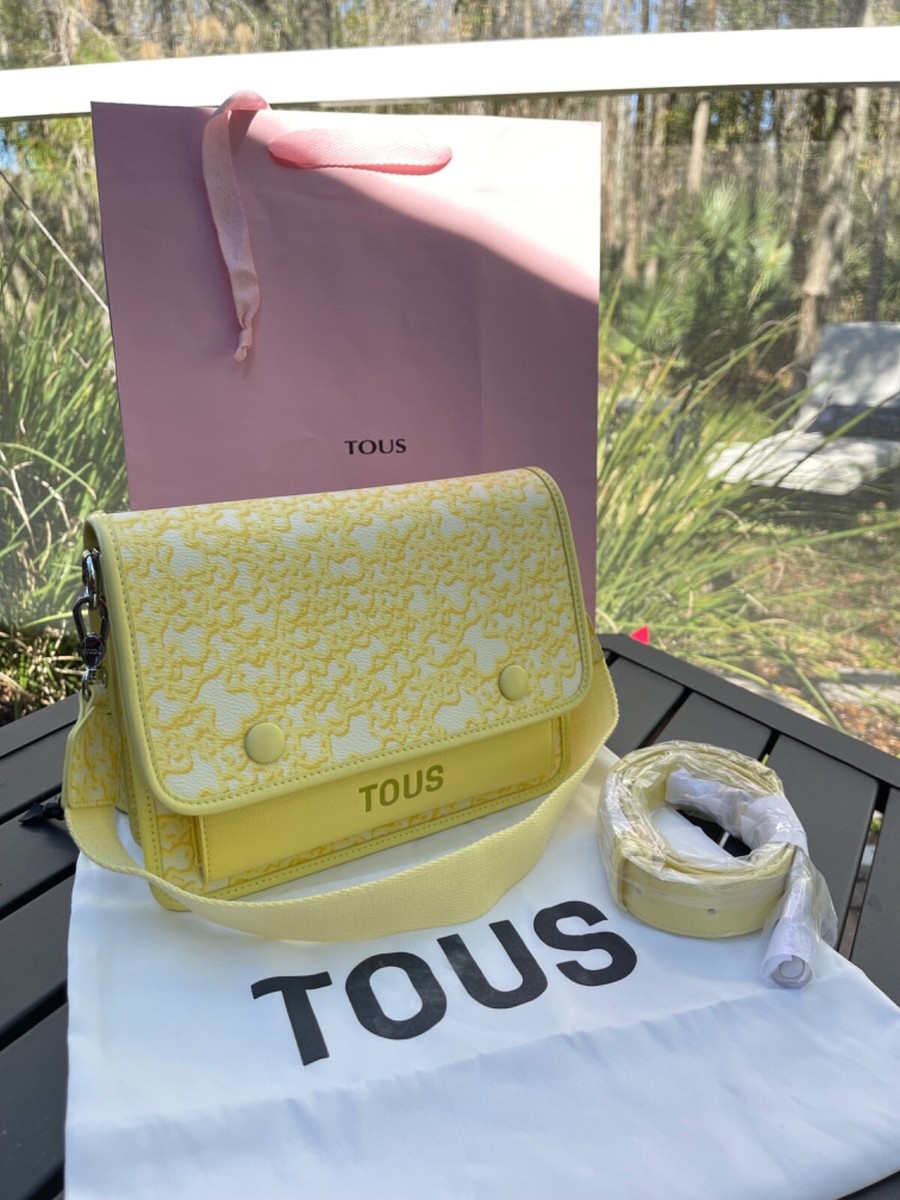 NWT! TOUS Medium Yellow Kaos Mini Evolution Audree Crossbody bag