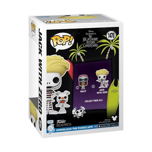 The Nightmare Before Christmas - Jack Skeletron with Zero (Beach) (1470) Funko P - Foto 3 di 3