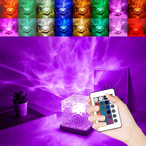 Wave Lamp Wasserwellen Lampe LED Sternenhimmel Projektor Kinder Tischlampe 16RGB - Bild 2 von 14