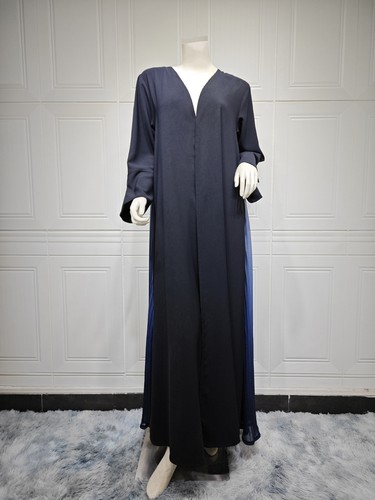 Vestido largo abierto de chifón Dubai para mujer Abaya elegante kimono túnica musulmana islámica - Imagen 52 de 58