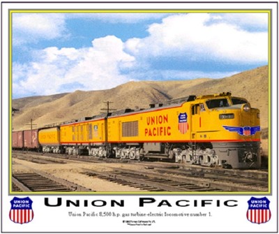 UNION PACIFIC Railroad SIGN Train Railway Conrail Locomotive Ad Logo Free Ship