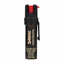 SABRE Defense Spray With Attachment Clip, 3-In-1 Formula Contains CS Military