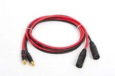 4' FT CANARE HI-FI RCA TO BALANCED XLR MALE INTERCONNECT CABLE.