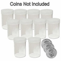 Round Large Dollar Coin Storage Tubes 38mm By Bcw 10 Pack Round Large Dollar Coin Storage Tubes 38mm By Bcw 10 Pack