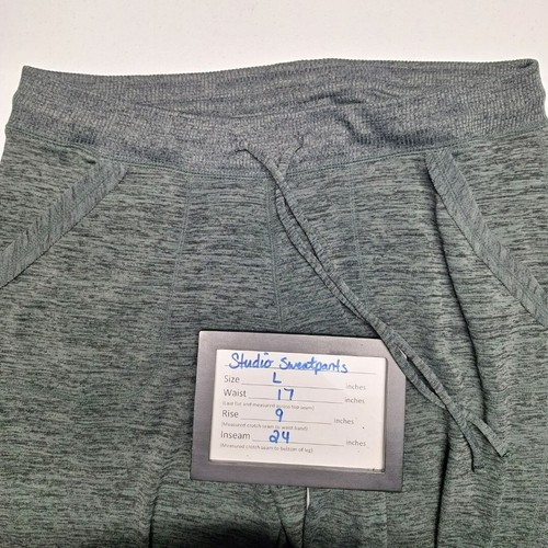 Studio Energy Zone Green Sweatpants Tie Waist Jogger Cuff Thin Lightweight Large - Bild 6 von 7
