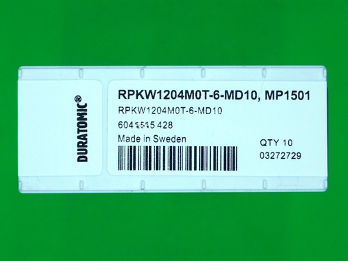 SECO RPKW1204M0T-6-MD10 MP1501 Wendeschneidplatten 30 Stück NEU - Picture 9 of 9