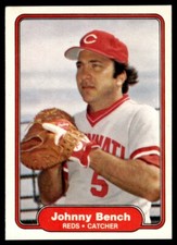 1982 Fleer JOHNNY BENCH #57 Cincinnati Reds HOF