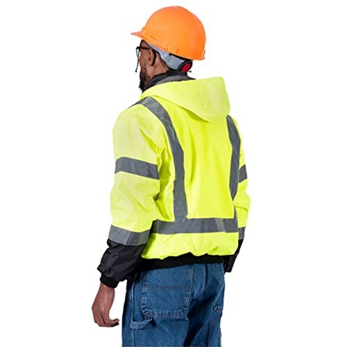 Chaqueta bombardero de seguridad de alta visibilidad Pioneer Safety V1130460U-XL (amarilla/negra) - Imagen 3 de 4
