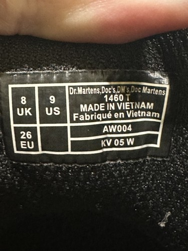 DR MARTENS DOC Air Wair 1460T Black Toddler Boots Unisex Size US 9 UK 8 EU 26 - Picture 9 of 9