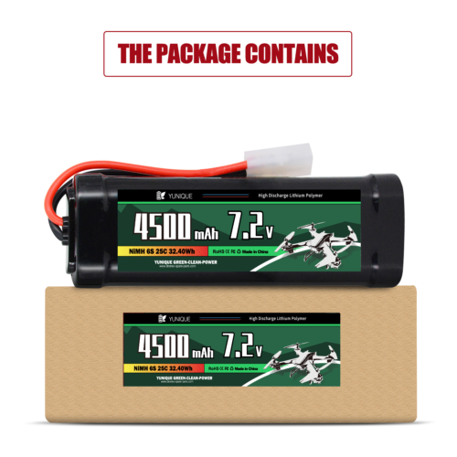 Batteria NiMH da 7,2 V 4500 mAh per modelli RC con connettore Tamiya - YUNIQUE - Imagen 6 de 6