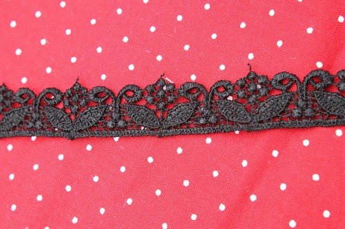 2 Meter White Black guipure cotton fine wedding ribbon flower daisy lace Sew On - Picture 27 of 33