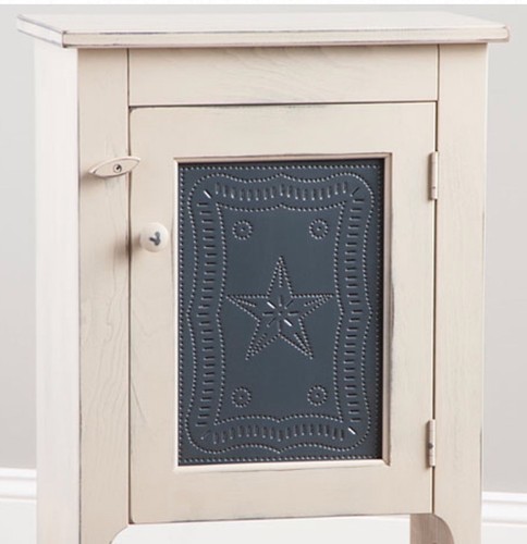 Primitive Country Punched Tin Piesafe Cabinet Panel Federal Star in Country Tin - Picture 2 of 2
