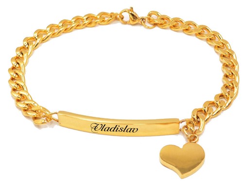 ID Edelstahl Armband mit Herzanhänger mit Gravur nach Wunsch Valentinstag NEU ♥ - Picture 14 of 16