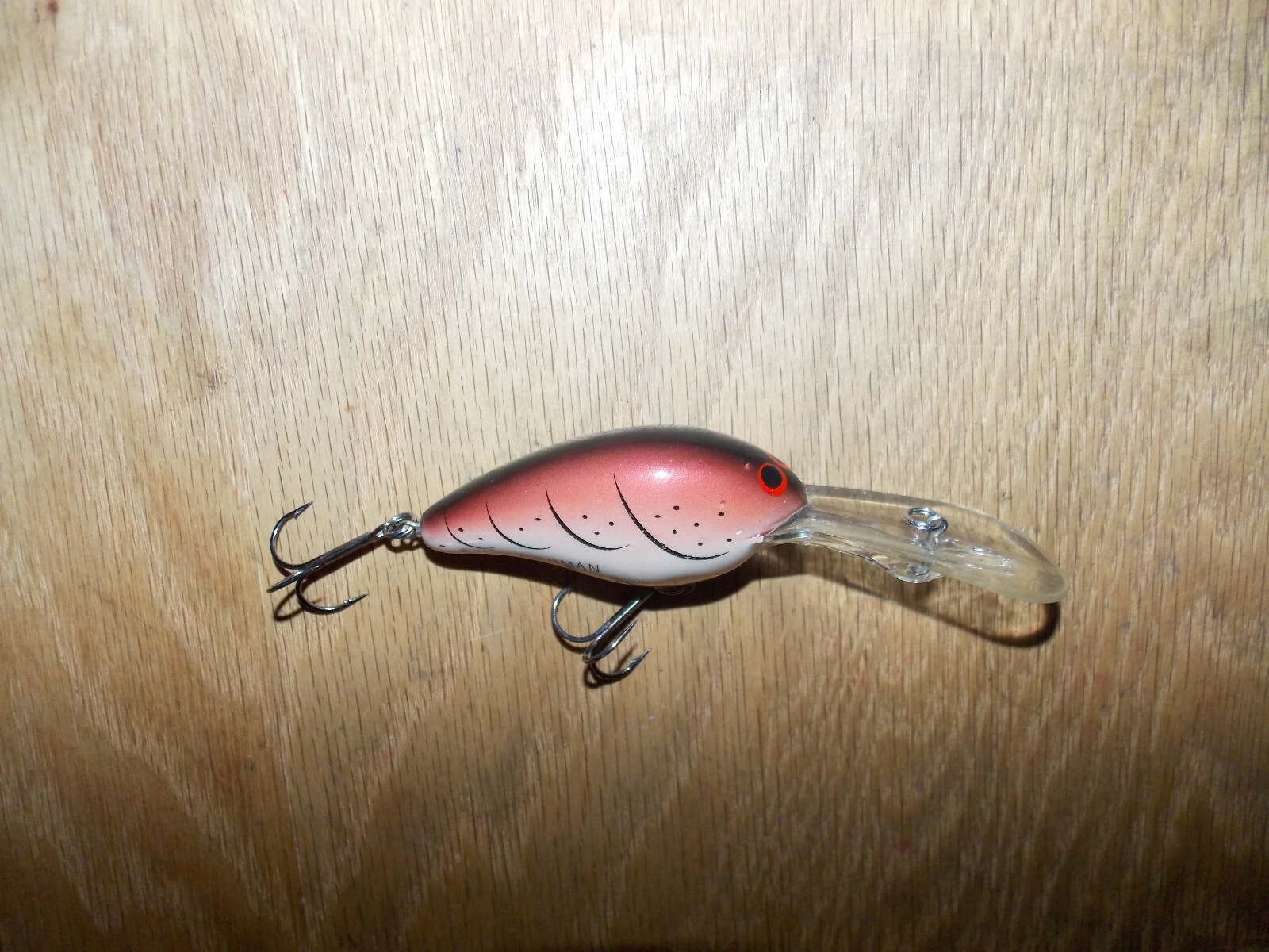 Mann's 20+ Plus Double Stamp Vintage Crankbait Fishing Lure 3.25" -CRAW