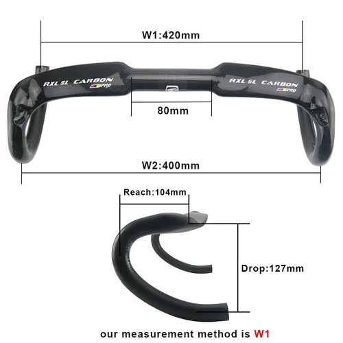 Manillar de bicicleta de carretera de fibra de carbono de 31,8 mm 4 orificios barra de caída de enrutamiento interno - Imagen 6 de 47