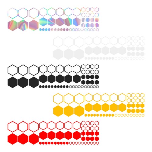 52pcs/Sheet Car Side Honeycomb Vinyl Body Decal Sticker Graphics Hexagonal Decor - Picture 6 of 27