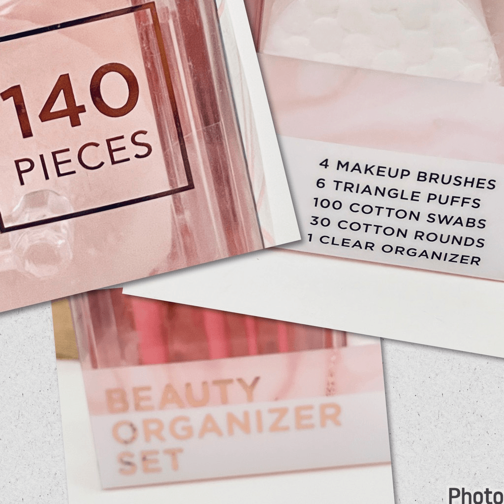 NWT Thinkspace Beauty 140 Pieces Clear Pink Organizer Set 4