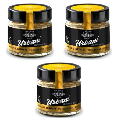 3x Urbani sugo pronto Porcini e Tartufo fertige Steinpilz-Trüffel-Sauce 130g