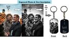 Military Dog-Tag Pendant Keychain Black Personalized Engraved Custom Photo Text
