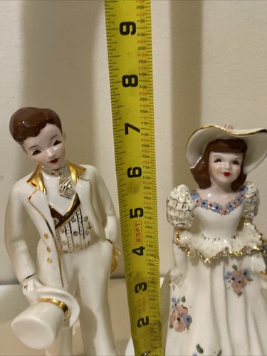 VTG Art Deco Young Victorian couple by Florence Pasadena CA pink, EXC Condition - Picture 14 of 15