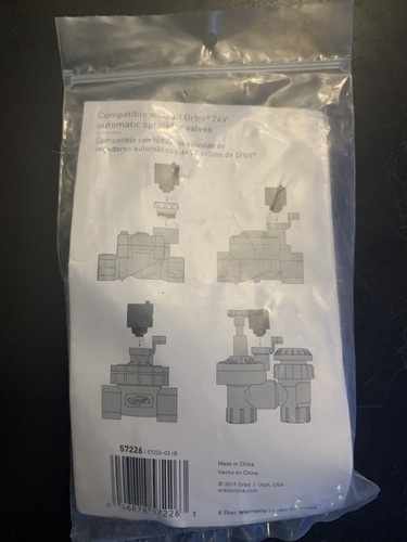 Orbit 57226 24V Black High Quality Solenoid Replacement Kit with Adapter - Picture 2 of 4