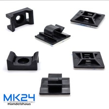 Klebesockel Befestigungssockel Schraubsockel Kabelhalter  Schwarz  oder Weiß