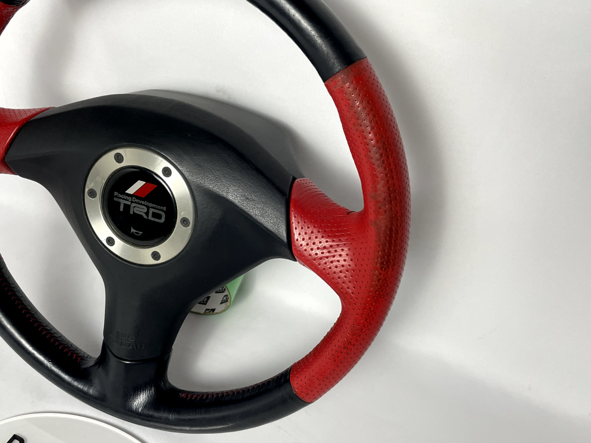 LEARRA ステアリング TRD Genuine Steering Wheel Red Lerther Toyota Lexus srs