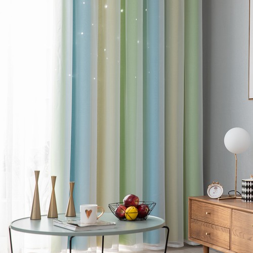 Star Blackout Curtains for Kids Girls Bedroom Living Room Double Layer Drapes - Bild 92 von 96