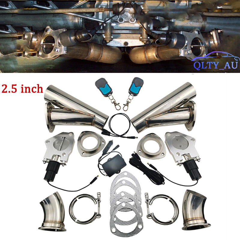 2.5" Dual Electric Exhaust Valve Control Valve Y Pipe Motor Kit W - Foto 7