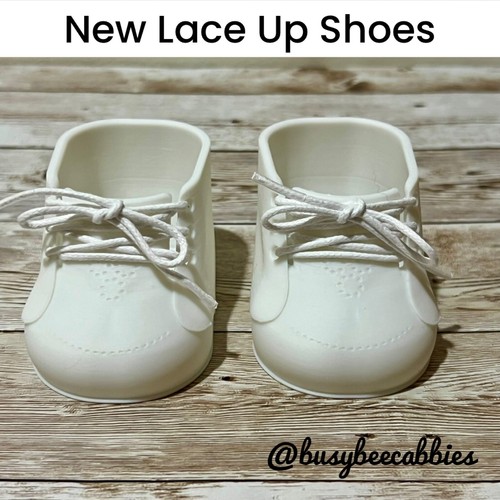 WHITE LACE UP Saddle Replacement Shoes For 16” Cabbage Patch Kids *Many Colors - Picture 3 of 8