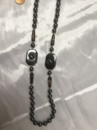 Hemitite 36 “ Bead And Closonnie Necklace - Picture 6 of 6