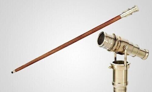Antik Messing Teleskop Holz Gehstock Stock Vintage Handarbeit Design Geschenke - Bild 3 von 8