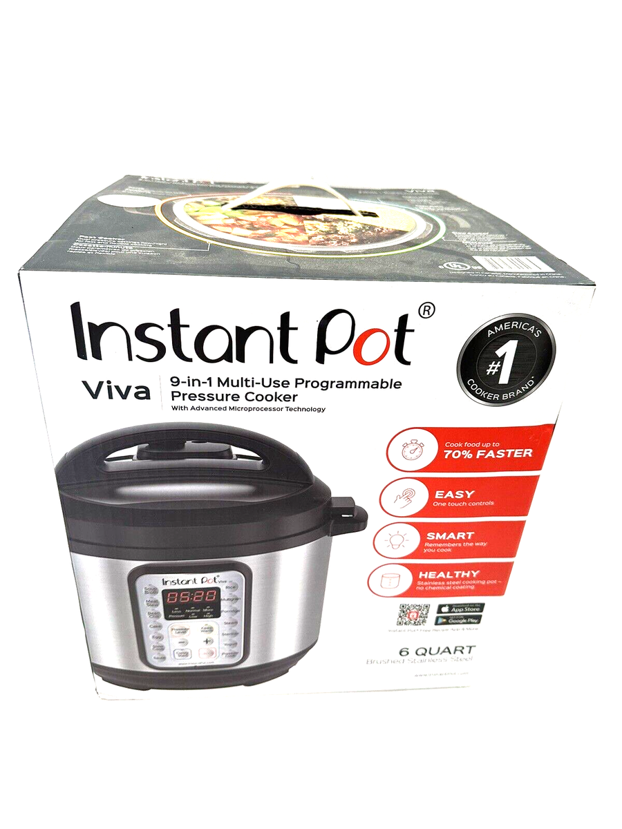Instant Pot Viva Black Multi Use 9 in 1 6 Quart Pressure Cooker eBay