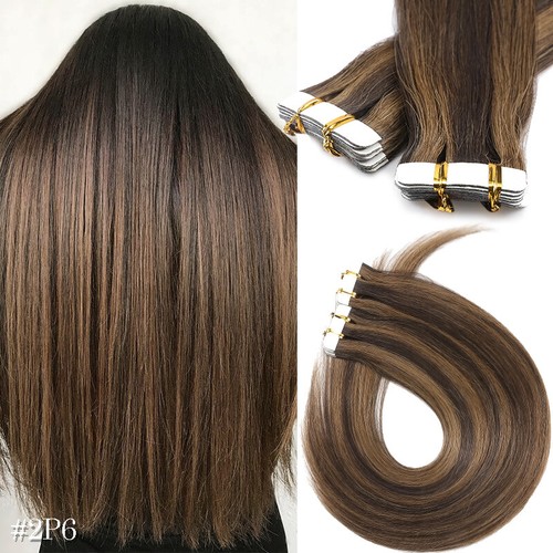 40pcs 100g Thick Russian Remy Tape In Human Hair Extensions Invisible Skin Weft - Picture 63 of 73