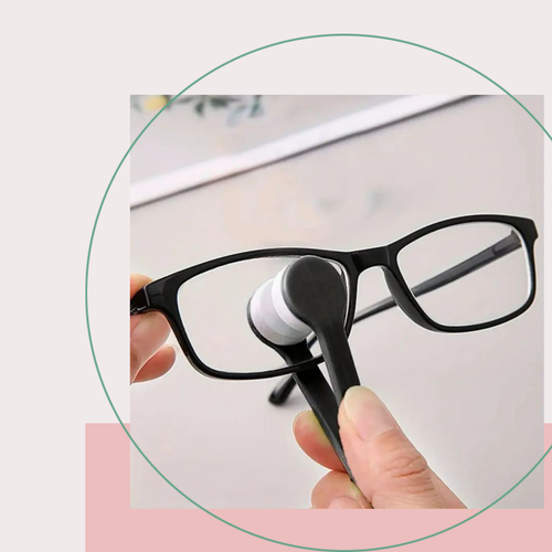 Mikrofaser Brillenreiniger Brille Reiniger Beidseitige Bürste Brillenputztuch - Bild 1 von 4