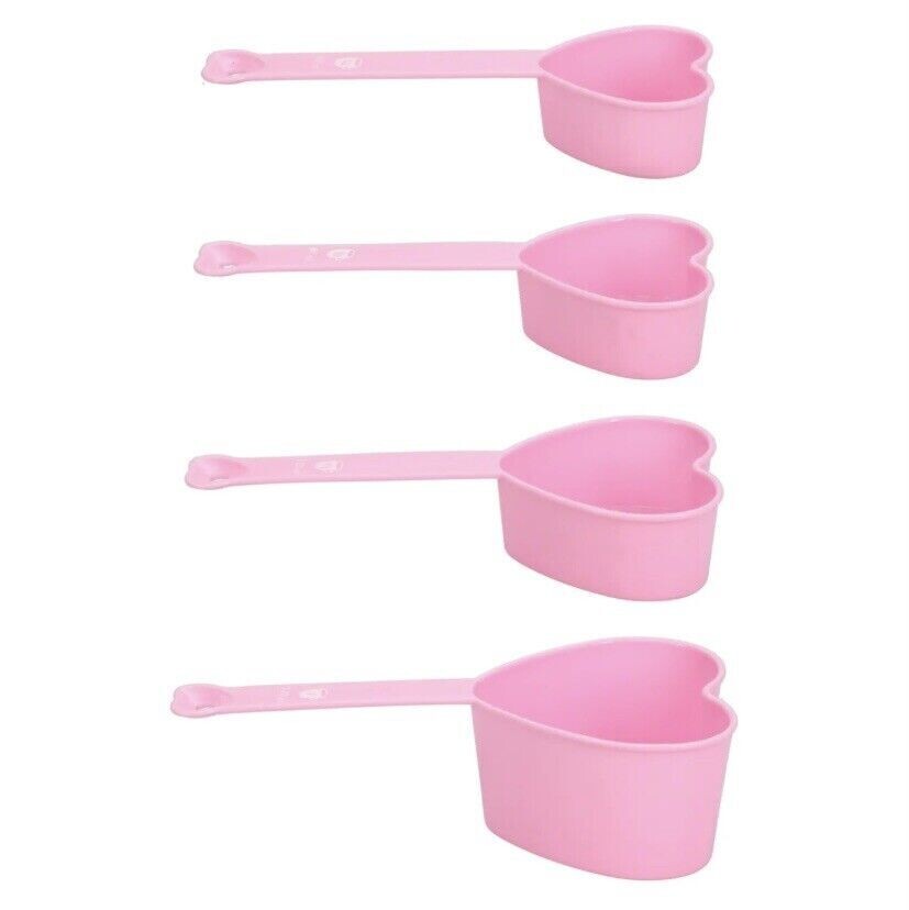 Dollar Tree Set of 4 Pink Heart Measuring Cups Brand New eBay