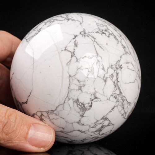 691g77mm Large Howlite Sphere Crystal Ball Natural Quartz Healing Stone Chakra - Picture 9 of 12