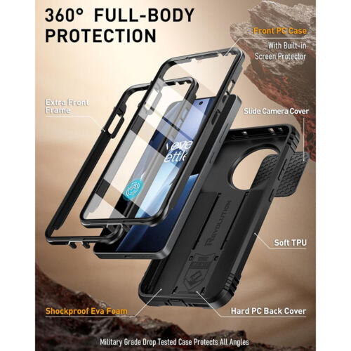 Funda para OnePlus 13R 5G | Poética con soporte y cubierta de pantalla incorporada negra - Imagen 3 de 8