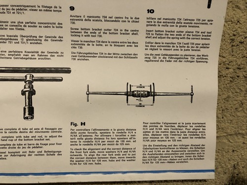 "Gebrauchtes Campagnolo Werkzeug Anleitung Poster 27"" x 19 1/2""" - Bild 10 von 12