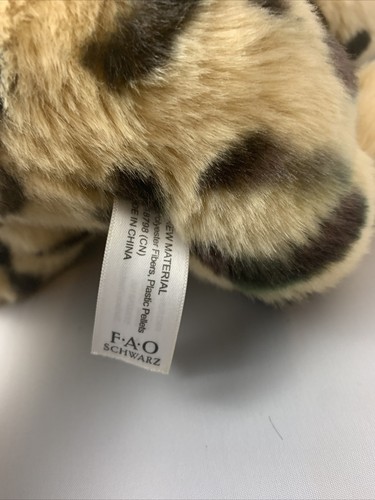 FAO Schwarz Baby Leopard Gepard Junges Plüsch Stofftier 16 Zoll lang bis Schwanz AI - Bild 10 von 11