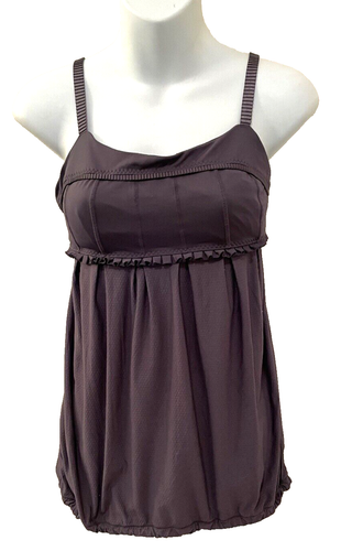 Camiseta sin mangas Lululemon Priiti para mujer talla 4 gris oscuro extrema suave elástica yoga - Imagen 5 de 8